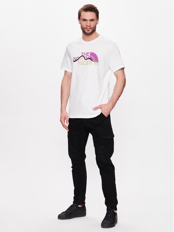 The North Face The North Face T-Shirt Mountain Line NF0A7X1N Biały Regular Fit