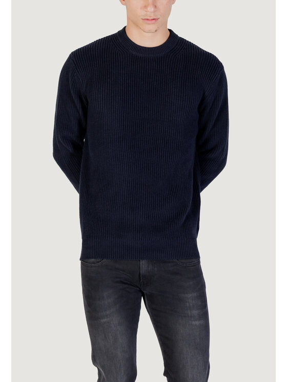 REPLAY REPLAY Sweter UK4722.000.G23788 Niebieski Casual Fit