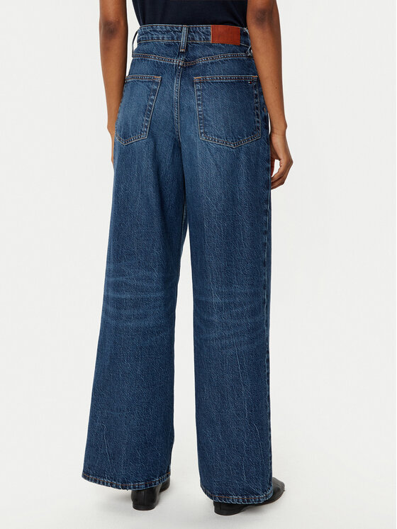 Tommy Hilfiger Tommy Hilfiger Farmer WW0WW43712 Sötétkék Wide Leg