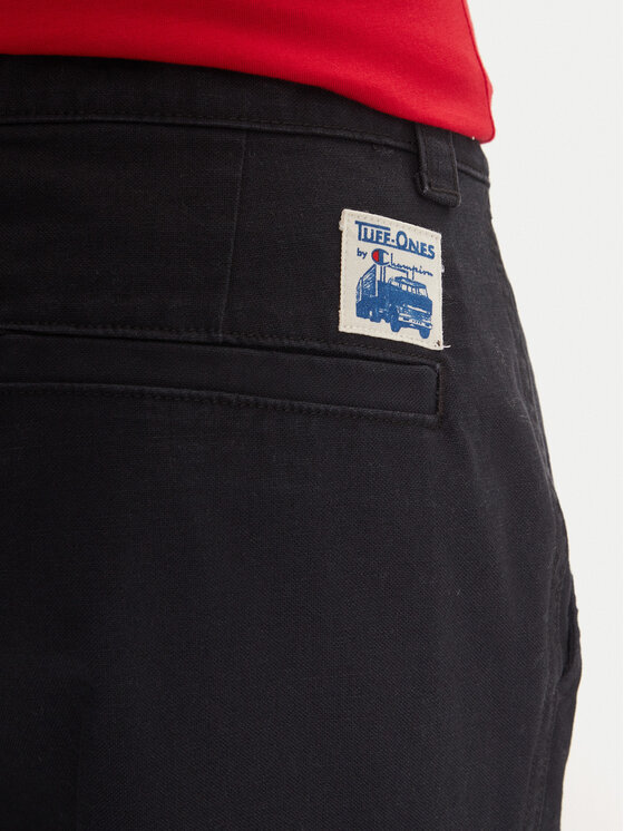 Champion Champion Stoffhose 220506 Schwarz Straight Leg