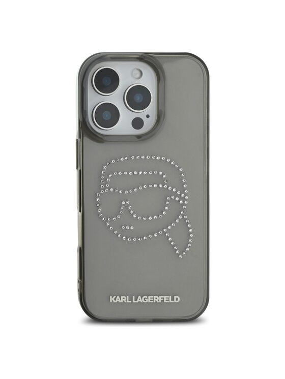 KARL LAGERFELD KARL LAGERFELD Etui na telefon IML Rhinestones Karl Head Czarny