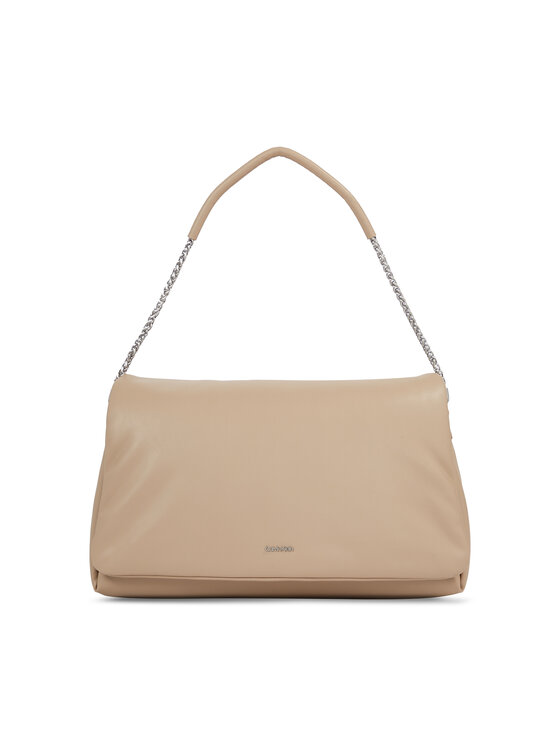 Geantă Calvin Klein Puffed Shoulder Bag K60K611539 Bej