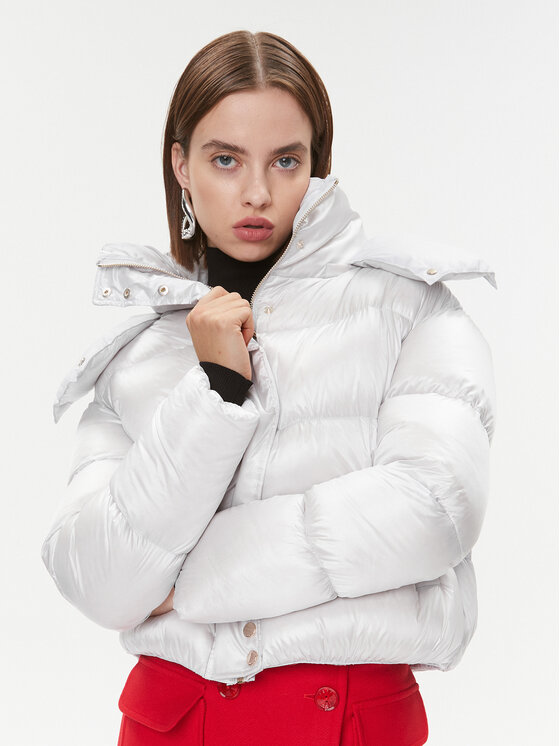 Patrizia Pepe Patrizia Pepe Pehelykabát 2O0050/A9M0-W356 Fehér Regular Fit