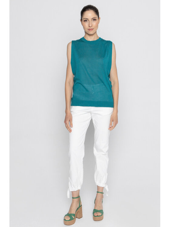 Deni Cler Milano Deni Cler Milano Top T-DC-0008-D2-20-48-1 Zielony Regular Fit