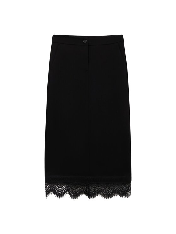 Oltre Oltre Gonna midi 1019R001576N033 Nero Regular Fit