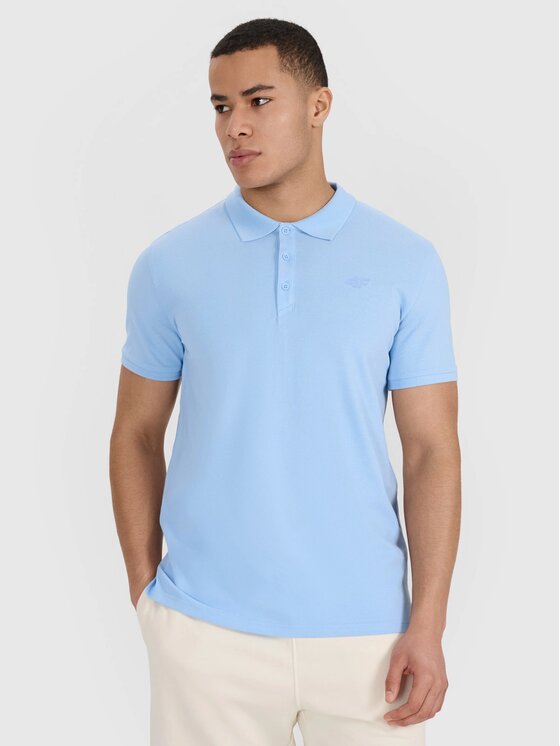 4F 4F Polokošeľa 4FWSS25TPTSM704-34S Modrá Regular Fit