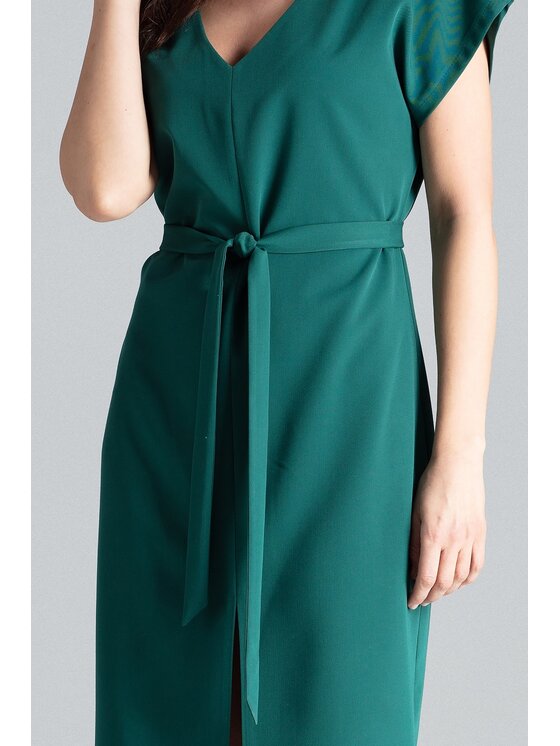Lenitif Lenitif Vestito L032 Verde Regular Fit