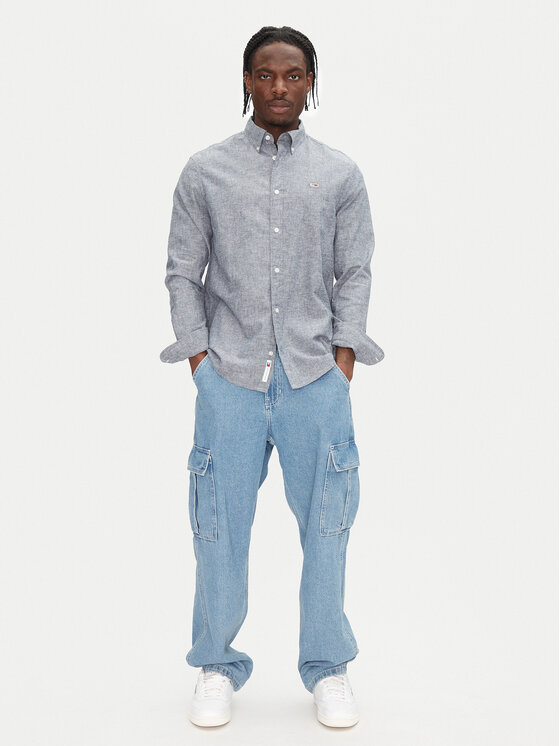 Tommy Jeans Tommy Jeans Cămașă DM0DM20875 Bleumarin Regular Fit