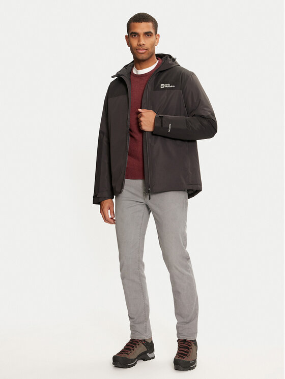 Jack Wolfskin Jack Wolfskin Outdoor striukė Jasper Ins A61872 Juoda Regular Fit