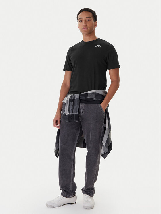 Kappa Kappa Комплект тениски Logo Sylvo 322562W Черен Regular Fit