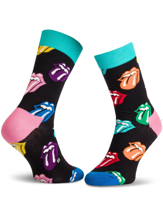Happy Socks Lot de 6 paires de chaussettes hautes unisexe ROLLING STONES XRLS10 0100 Multicolore Modivo