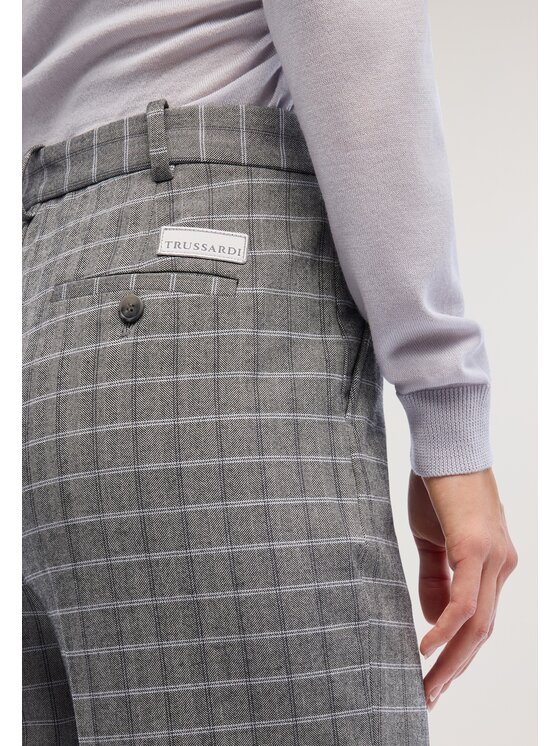 Trussardi Trussardi Spodnie materiałowe P012A002444N0CG Szary Flare Fit