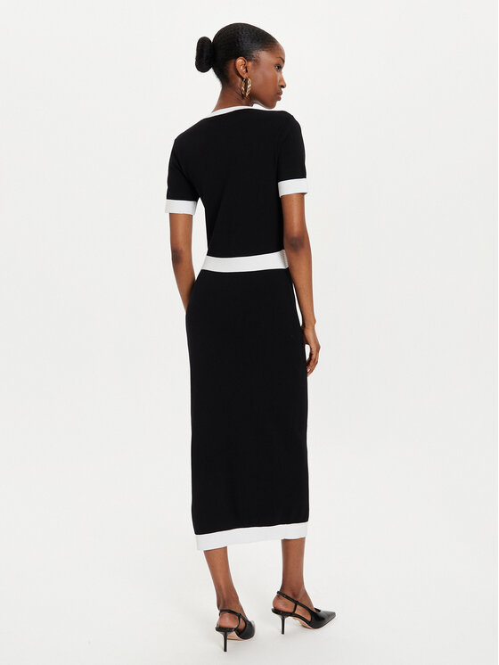 KARL LAGERFELD KARL LAGERFELD Φόρεμα υφασμάτινο 245W1331 Μαύρο Slim Fit