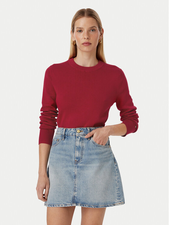 Tommy Hilfiger Pulover Full WW0WW52298 Roșu Regular Fit
