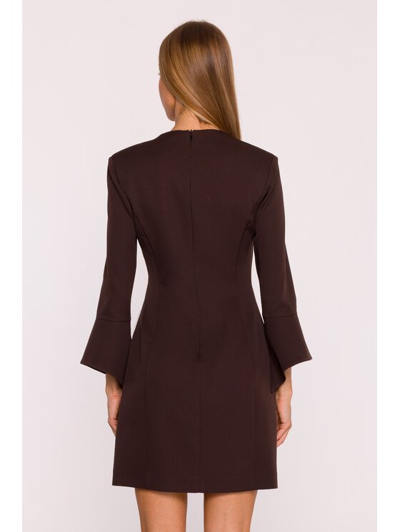 Made of Emotion Made of Emotion Sukienka wieczorowa M876 Brązowy Modern Fit