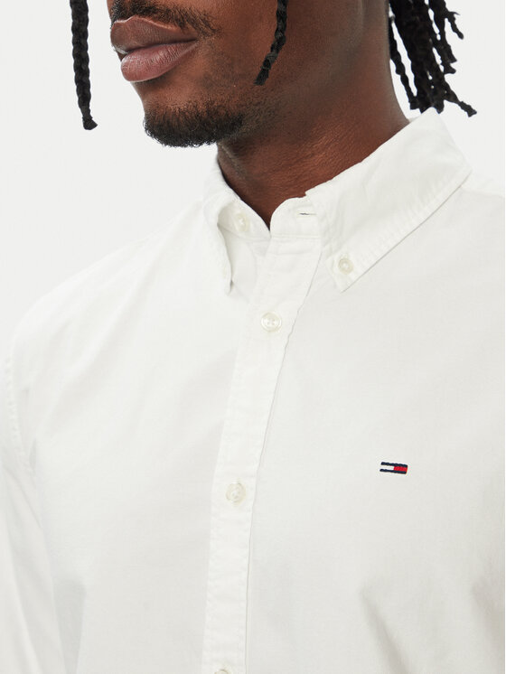 Tommy Jeans Tommy Jeans Ing Oxford DM0DM23711 Fehér Regular Fit