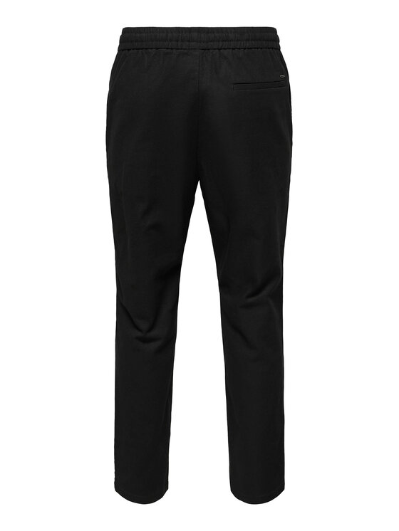 Only & Sons Only & Sons Auduma bikses 22024966 Melns Tapered Fit