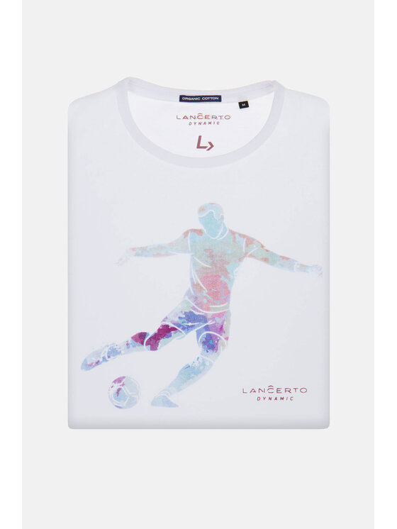 Lancerto Lancerto T-Shirt Lennox TS073221000041 Biały Regular Fit