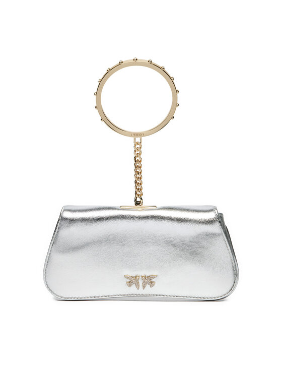 PINKO Pinko Handtasche Marpesia Clutch Silberfarben