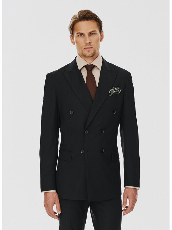 Pako Lorente Pako Lorente Marynarka P24WF-3G-019 Czarny Slim Fit