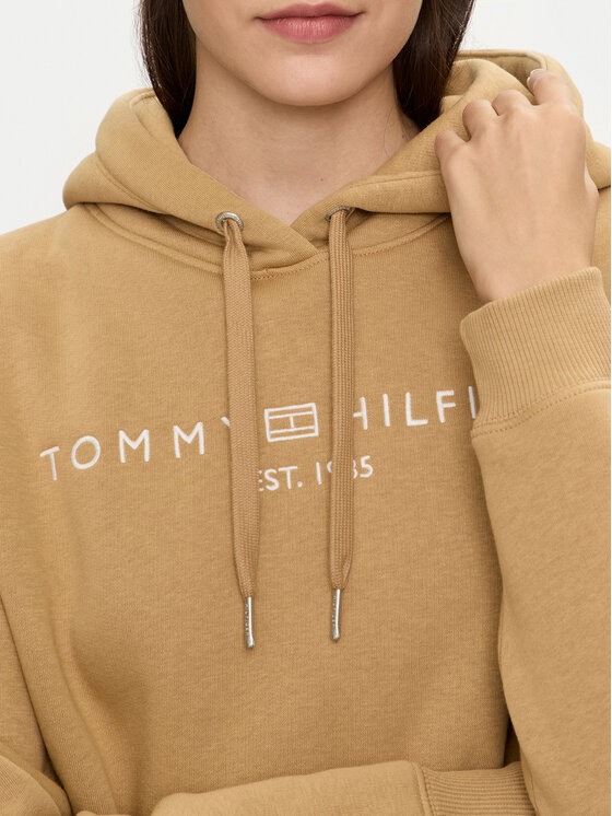 Tommy Hilfiger Tommy Hilfiger Majica dugih rukava Modern WW0WW43598 Bež Regular Fit