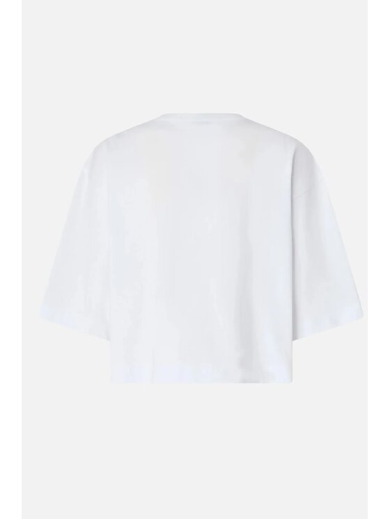 PINKO PINKO T-Shirt BORGHETTO T-SHIRT JERSEY LOGO Bílá Comfort Fit