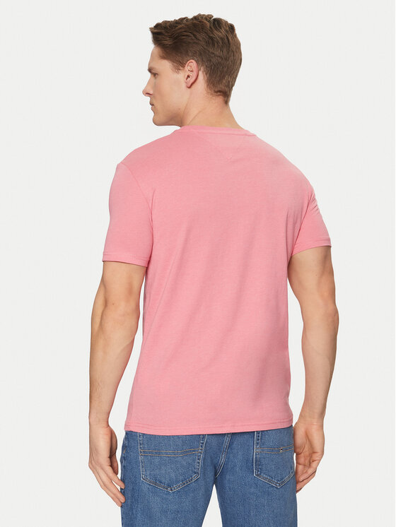 Tommy Jeans Tommy Jeans T-shirt Jaspe DM0DM20363 Rosa Slim Fit