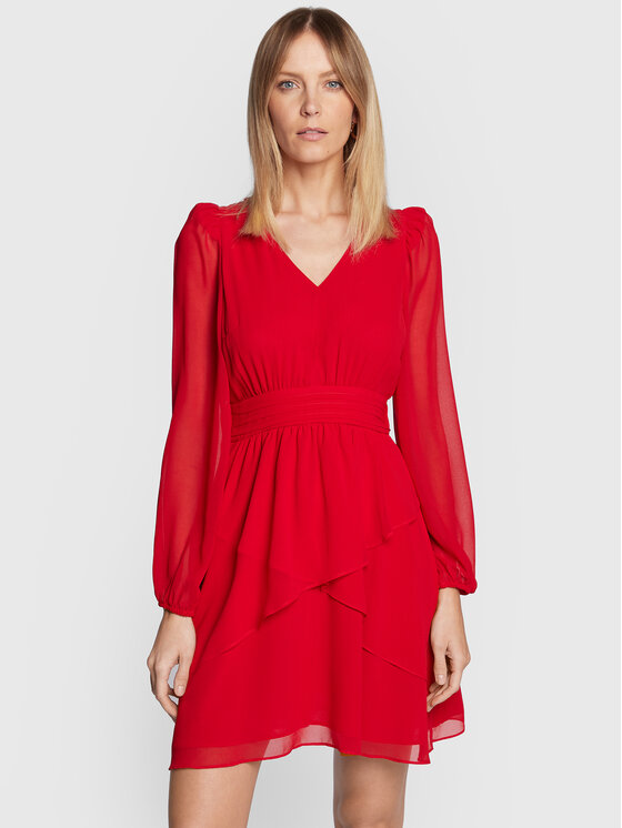 NAF NAF NAF NAF Ikdienas kleita Katy THNR143A Sarkans Regular Fit