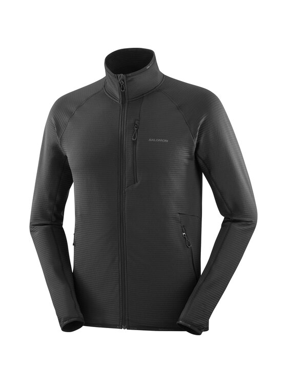 Salomon Salomon Bluza techniczna ESSENTIAL LIGHTWARM FZ Czarny Active Fit