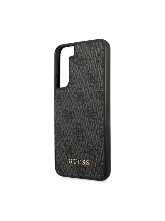 Guess Guess Etui na telefon 4G Metal Gold Logo Szary