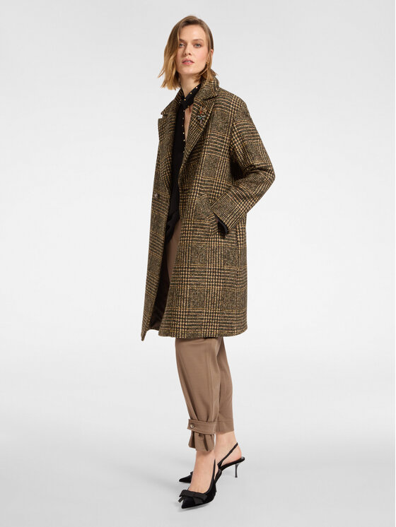 Elena Mirò Elena Mirò Cappotto 8150P000060N001 Marrone Over Fit