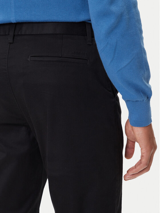 Calvin Klein Calvin Klein Chino nohavice LV040EM633 Čierna Slim Fit