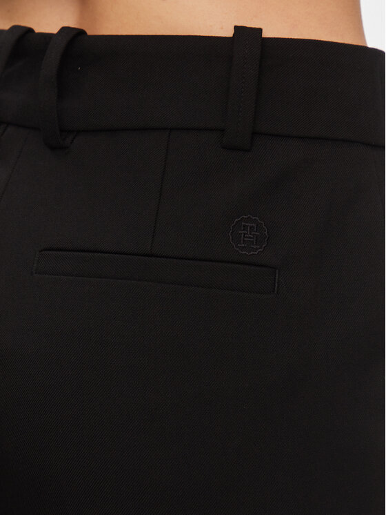 Tommy Hilfiger Tommy Hilfiger Hlače iz tkanine Core WW0WW39723 Črna Straight Fit