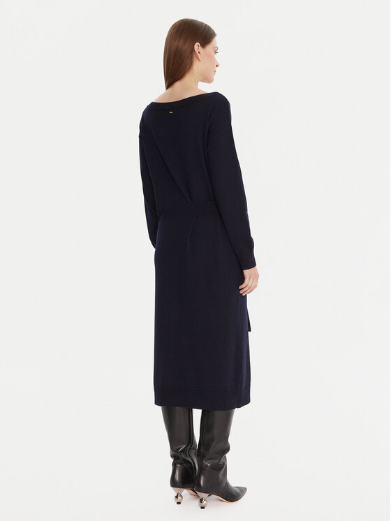 Gaudi Gaudi Плетена рокля 521FD13001 Тъмносин Relaxed Fit