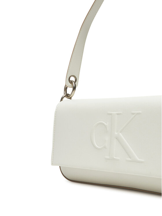 Calvin Klein Calvin Klein Borsetta Sculpted Flap Shoulder Pouch LV04K3148G Bianco