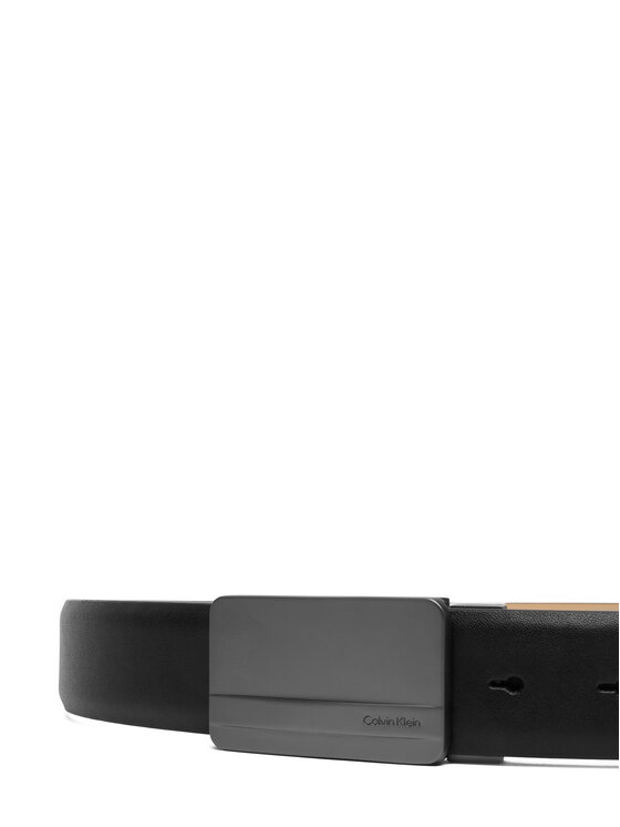 Calvin Klein Calvin Klein Колан Metal Logo Plaque 35Mm Adj LV04D7149G Черен