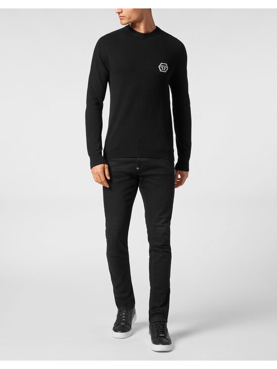 PHILIPP PLEIN PHILIPP PLEIN S dlhými rukávmi 19681 Čierna Regular Fit