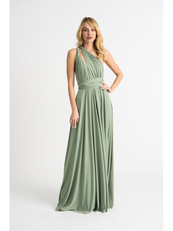 ROSE AVENUE ROSE AVENUE Sukienka wieczorowa MULTIWAY Zielony Long Fit