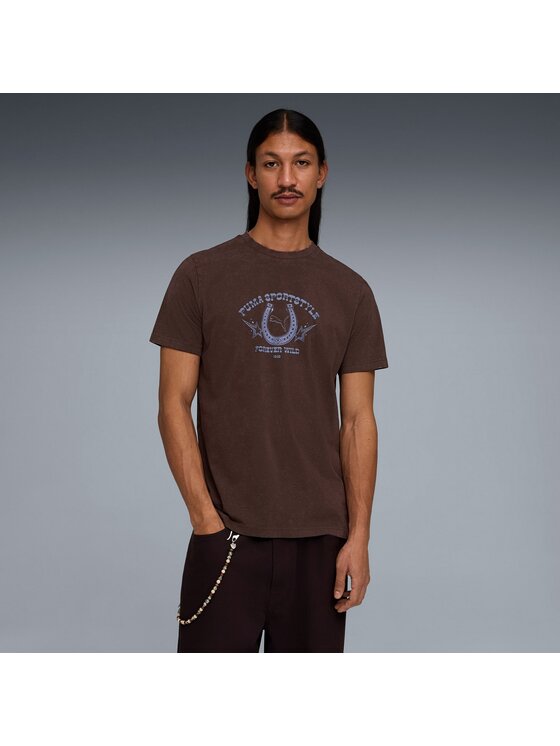 Puma Puma T-Shirt 634438 Brązowy Regular Fit