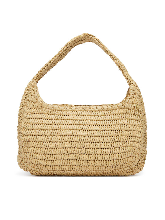 Calvin Klein Calvin Klein Дамска чанта Bold Ck Raffia Sm Shoulder Bag LV04F3449G Кафяв