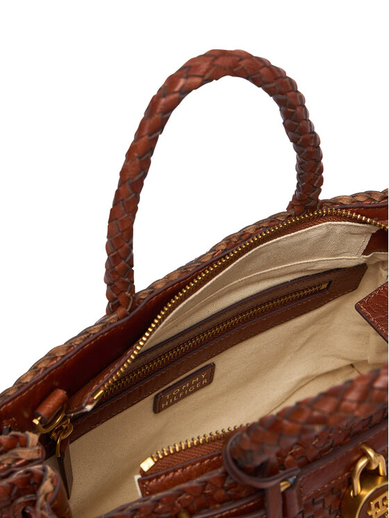 Tommy Hilfiger Tommy Hilfiger Käekott American Icon Mini Tote Braided AW0AW18734 Pruun