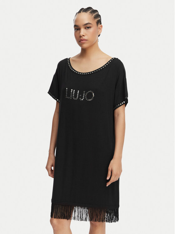 Liu Jo Beachwear Sukienka codzienna VA6031 JS360 Czarny Regular Fit