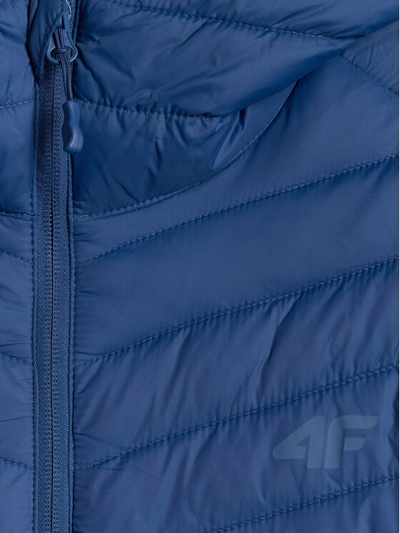 4F 4F Kurtka puchowa BASIC+ Granatowy Regular Fit