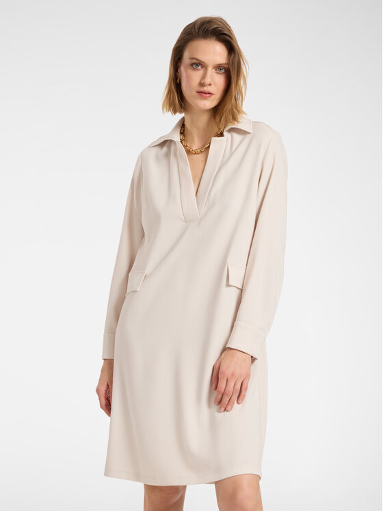 Elena Mirò Elena Mirò Vestito chemisier 7445P000250N021 Bianco Regular Fit