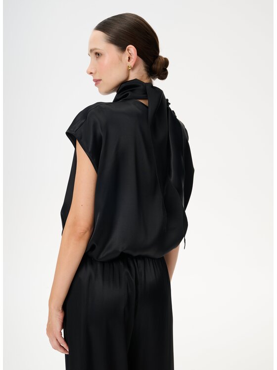 LEBRAND LEBRAND Bluzka Kila Czarny Regular Fit