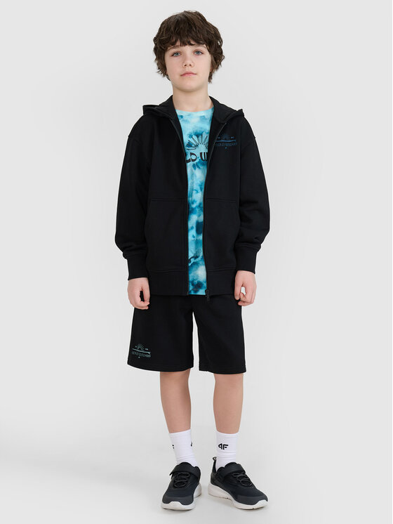 4F 4F Szorty sportowe VIBRANT WARMTH Czarny Oversize