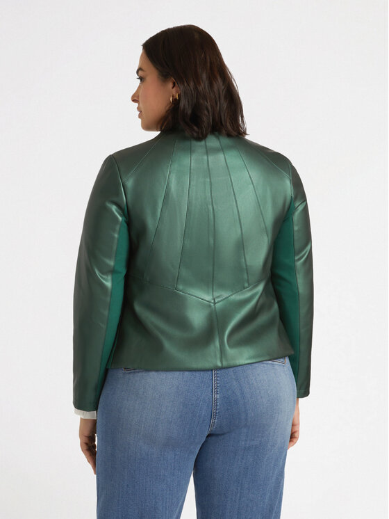Fiorella Rubino Fiorella Rubino Giacca in similpelle R341T001190N015 Verde Slim Fit