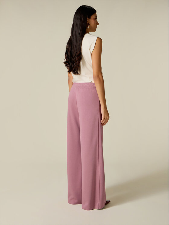 Oltre Oltre Pantaloni di tessuto P842J002672N006 Rosa Baggy Fit