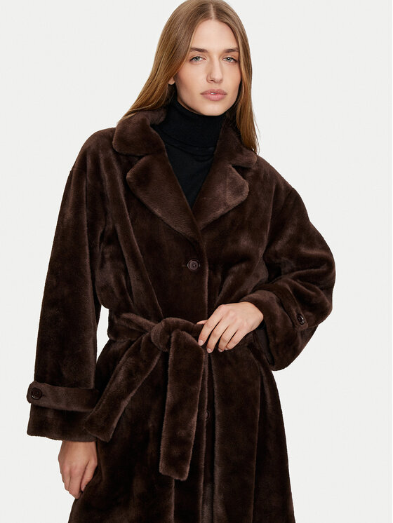 Dixie Dixie Kevad-sügis mantel K330K003A Pruun Regular Fit