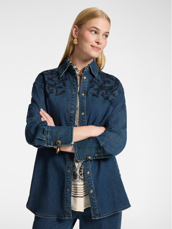 Elena Mirò Elena Mirò Camicia 5403P000342N024 Blu Over Fit